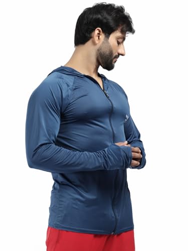 Image of Diamond Fashion Men's Gym Hoodie Jacket | Lightweight Stretchable Activewear for Workout, Running & Fitness | Quick Dry Full Zip Sports Hoodie for Men
