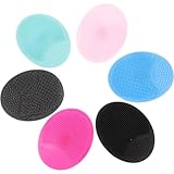 Homoyoyo 6 Stück Teiliges Silikon Gesichtsreinigungsbürste Peelingbürste für Sanfte Hautpflege für Tiefenreinigende Gesichts und Körperpflege Blau Rosa Schwarz und Mehr