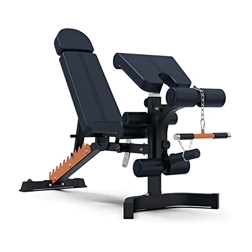 Toe Adjustable Professional Dumbbell Bench With Barbell Multifunctional Bench Home Gym Weight Bench Workout Bench Fitness Bench For Indoor Exercise (Color : Wine Red, Package : Bench) #TOP11