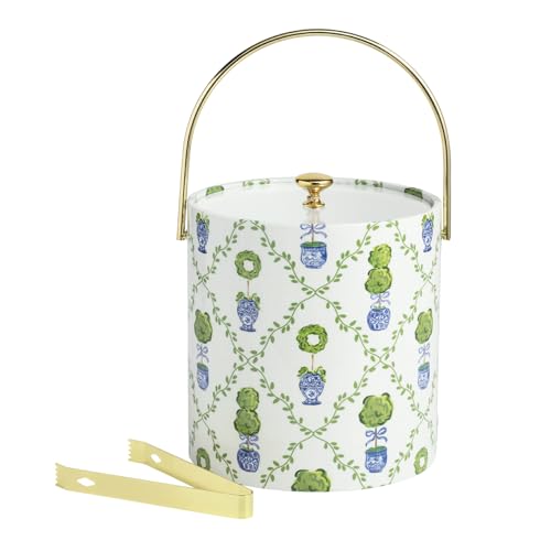 Mud Pie Boxwood Vinyl Ice Bucket