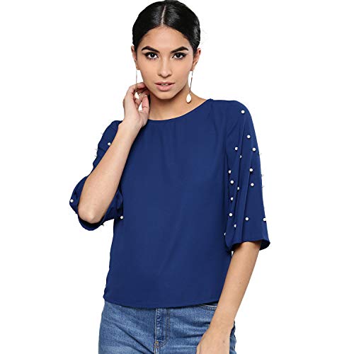 Image of Harpa Women Round Neck Solid Top