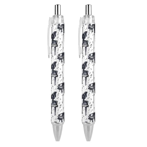Bolígrafos con diseño de piano retráctiles de 0.5 mm, el regalo musical perfecto en pack de 4