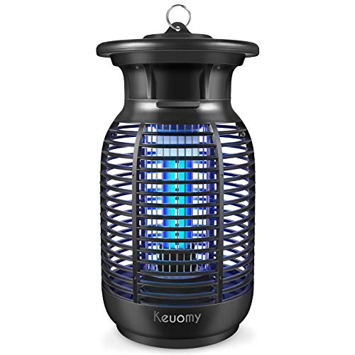 4250V 20W High Powered and Waterproof Effective Safe Electric Bug Zapper Outdoor, Keuomy Electronic Mosquito Zapper, Insect Fly Trap Zapper Killer for Home Backyard Patio Indoor (Black)