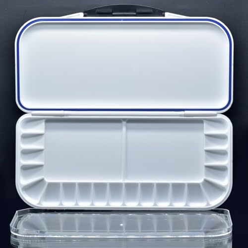 Image of ANMOL Art & Frames Artists' AIRTIGHT Palette 20 Wells for Watercolour and Gouache with a Removable Clear Tray