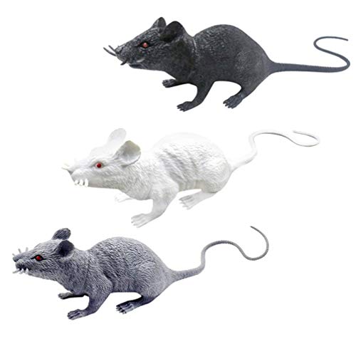 Toyvian Rato falso realista rato rato truque assustador brinquedo de rato, estatueta de rato, estátu