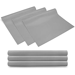 Cajones Refrigerados Para Cocina KONKY 45 x 150cm x 3 Rollos EVA Protector Antideslizante Cocina, Estantes el gabinete Estera Cuttable, Impermeable Estera del refrigerador, Forro de cajón Reutilizable, Gris