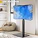 WKWKER Floor TV Stand for 27-65 inch LED Screen Adjustable TV Stand with Mount Swivel Floor Televisions Stand with Tempered Glass Base for Corner Bedroom Living Room Max VESA 400x400mm