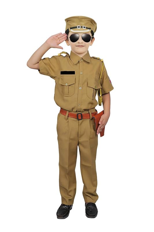 Kids Police Costume Dress|CAP WHISTEL ROPE GUN GUN COVER FOR FANCY DRESS COMPITITION For |Police dress Unisex-image-47