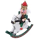 cheval de bois artisanal Durabilité : fabriquée en bois, cette figurine de casse-noisette résiste à la déformation, ce qui lui permet de rester une décoration de noël précieuse pendant des années