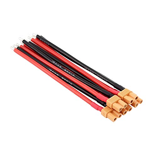 5 conectores hembra XT30 con cable 16awg 10cm miniatura 3