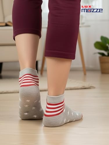 Image of Orbit Ankle Length Socks for Men |Made With Durable & Breathable Cotton | Ideal for Gym, Running, Office | 3 Pair -Multicolor