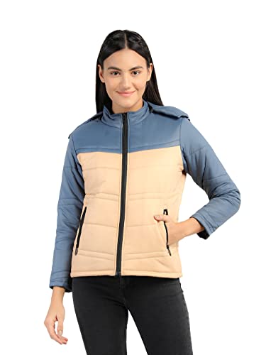 Image of CHKOKKO Women's Winter Quilted Jacket Slate Blue Skin L