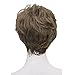 Wiginway Short Straight Synthetic Wigs Wave Shaggy Hairstyle Layered Hair with Bangs for Lady Women