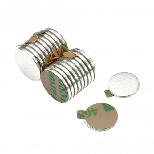 Magnet Expert Ltd - Confezione Da 20 Dischi Magnetici Al Neodimio N42, Ø 1 Cm, Spessore 1 Mm, Forza Magnetica 450 G, Polo Sud Autoadesivo, Ideali Da I