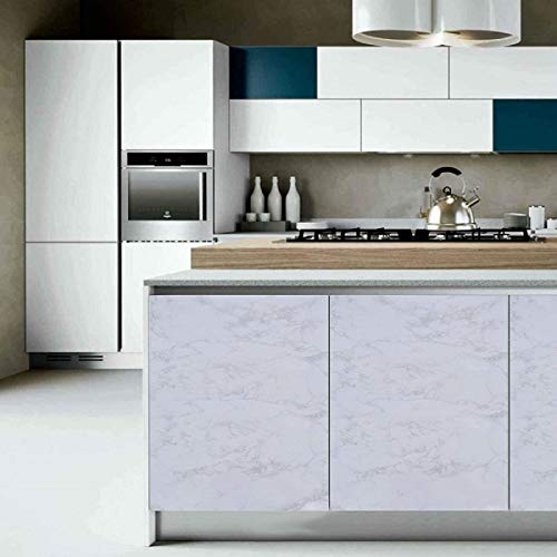 practicalWs Marble Contact Paper Granite Gray / White Roll for Kitchen Countertops, Cabinets, and Furniture Updated, Thick, Waterproof, PVC, Easy to Remove Without Residue, Upgraded