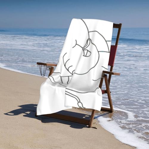 Serviette de bain microfibre éléphant 81x132 cm pour douche - 6