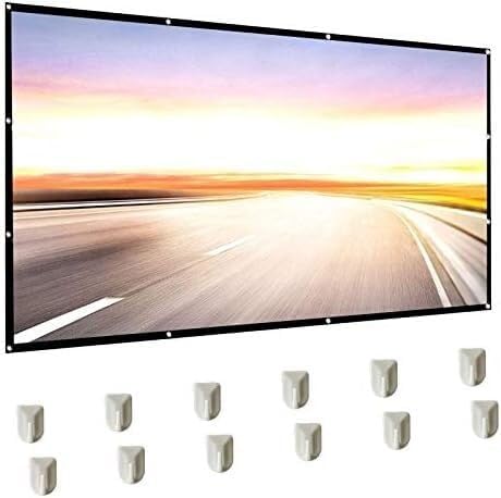 折り畳み式でしわになりにくいソフトプロジェクタースクリーン 穴開きポータブルホームムービー会議スクリーン