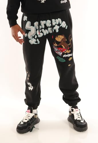 SCREENSHOT-Fleece Pants 4202 Mens Streetwear Urban Fit Fleece Pants - Street Fashion Sweatpants Ribbed Wasteband3