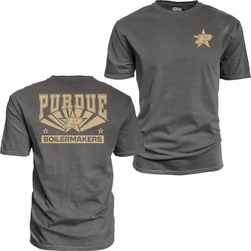 Purdue Boilermakers NCAA Officially Licensed T-Shirt Ringspun Front/Back Star Team Color, X-Large