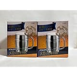 キャプテン スタッグ ダブルステン樽型メガジョッキ1.0L 2個セット