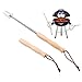 Grillgabeln Ausziehbar - 4er-Set Marshmallow Roasting Sticks, Grillspieße Edelstahl Mit Versenkbarer Robuster Holzgriff, Edelstahl Spieße 720MM Für BBQ Hotdog Teleskop Camping Lagerfeuer Zubehör