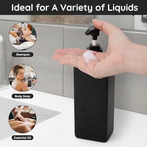 Dispensador de jabón baño para champú con dosificación precisa sin goteo 5