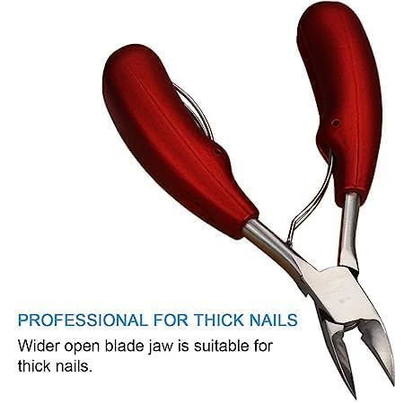 Wagela Toe Nail Clipper for Ingrown or Thick Toenails || Heavy Duty Toenail Trimmer Nail Clipper || Nail Scissors Super Sharp Curved Blade Grooming Tool Soft Grip for... - Image 6