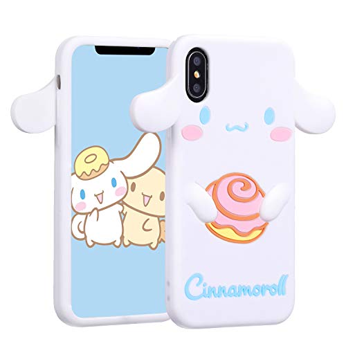 Allsky Case for iPhone Xs Max 6.5" Cartoon Soft Silicone Cute 3D Fun Cool Cover,Kawaii Unique Funny Kids Girls Teens Animal Character Rubber Shell Shockproof Funny Cases for iPhone XsMax Cinnamoroll