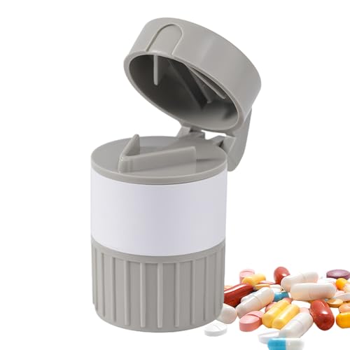 Cortador De Tabletas - Trituradora Divisora ​​de Tabletas, Organizador De Almacenamiento De Píldoras | Molinillo Pulverizador 4 En 1, Rebanador Multifuncional, Vaso Para Beber, Tritura Pastillas Y Tab