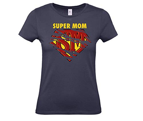 Maglia Donna Super Mom (Stile Superman) Bianca