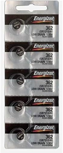 Energizer 362-361 1.55v #362/361 Low-Drain Battery (SR721SW), 5 Count (Pack of 1) image 2