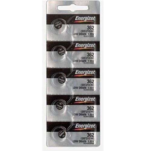 Energizer 362-361 1.55v #362/361 Low-Drain Battery (SR721SW) 5 Count (Pack of 1)