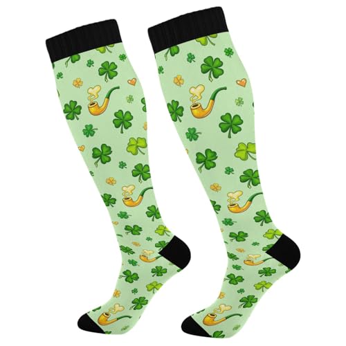 Image of Wusikd Halloween Black Cat Compression Socks for Women and Men Circulation Pumpkin Long Socks for Athletic Running 1
