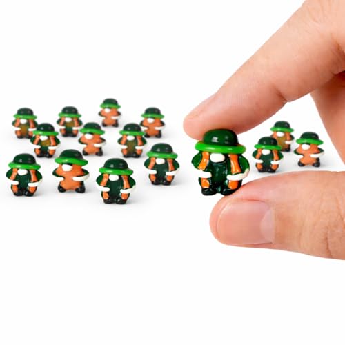 ZNTU 20 Pcs Tiny Leprechaun Figurine Super Mini Leprechaun Figure Fairy Garden Micro Gnomes Irish Faceless St Patricks Day Gnome Decor for Leprechaun Trap Supplies 0.31 Inch