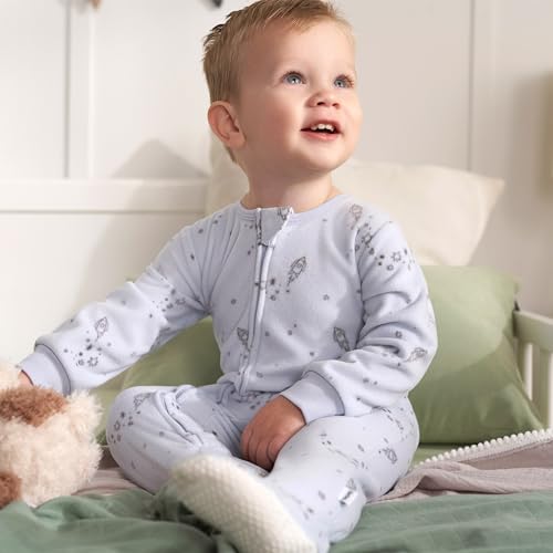 Image of Gerber Baby Boys 2-Pack Flame Resistant Fleece Footed Pajamas