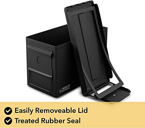 Solid Tactical 6-Pack 50 Cal Ammo Can – New Steel Black Ammo Box Military & Army M2A1 for Long-Term Waterproof Ammunition & Valuables Storage Case - Thumbnail 6