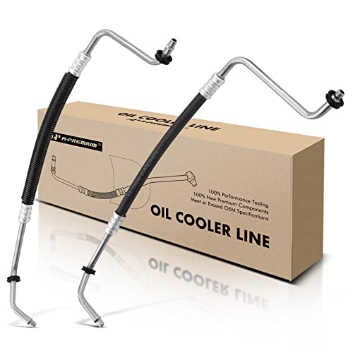 A-Premium Automatic Transmission Oil Cooler Line Hose Assembly Compatible With Dodge Grand Caravan Chrysler Town & Country 2008-2010 Voyager V6 3.3L #TOP27