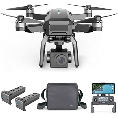 Wyxy Cuadricóptero GPS con cardán de 3 Ejes, Drones GPS Cámara antivibración 4k EIS, Distancia de Vuelo 3000 Cuadricóptero Profesional, dron con Motor sin escobillas, con 50 Minutos (25 + 25) de