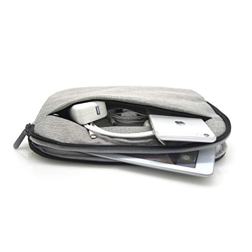Patu Portable 9 - 11 Inch Tablet Sleeve Case, Accessories Organizer, Document Pocket, Protective Cover Bag for Apple iPad Air / Pro 11 10.5 10.1 9.7 Gen 2 3 4 Android Galaxy Tab, Gray