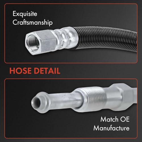 A-Premium Power Steering Pressure Hose Line Assembly Compatible with Dodge Ram 1500 Pickup 2003-2005 2007, Ram 2500/3500 Pickup 2003-2007, 5.7L 5.9L, with O-Ring, Pump to Hydraulic Brake Booster by A-premium - Image 5