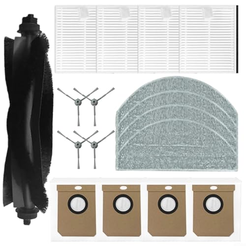 Gettimore Kit De Piezas De Repuesto Para Aspiradora Hoover Hg4 Hydro - 4 Filtros, 4 Paños De Fregona, 4 Cepillos Laterales, 4 Bolsas De Polvo, 1 Cepillo Principal