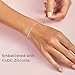 PANDORA Jewelry Sparkling Slider Tennis Cubic Zirconia Bracelet in Sterling Silver, 9.0