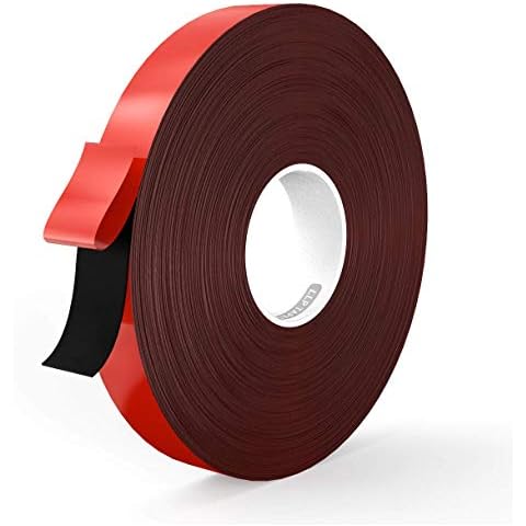 LLPT Double Sided Tape Black Acrylic Strong Mounting Tape 25.4MM*13M*0.8MM Multiple Sizes Residue Free Waterproof Outdoor Indoor Adhesive(BA150) Cover