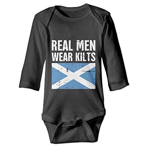 Real Men Wear Kilts Scottish Flag Baby Climbing Long Sleeve Cloths 0-6 Months