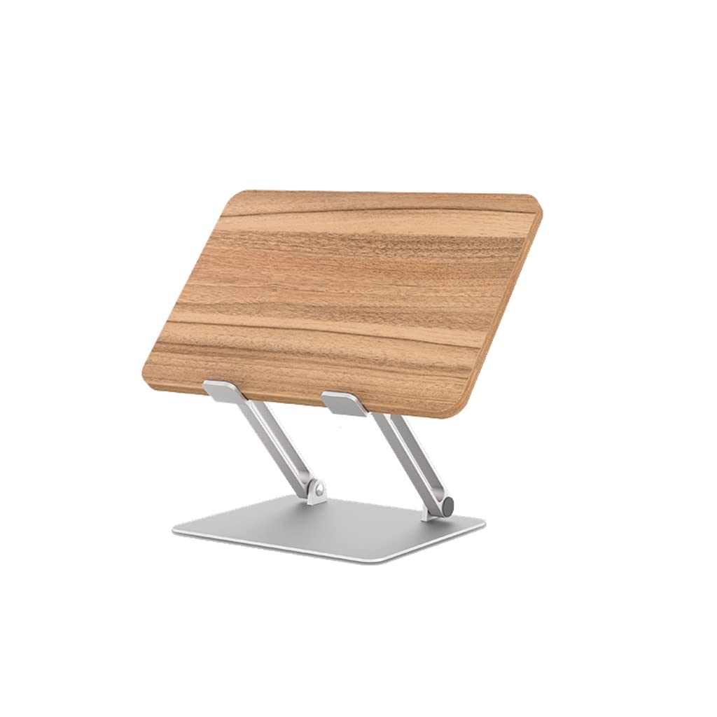 Soporte de madera para portátil elevador plegable de escritorio marrón