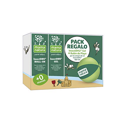 PACK InsectDHU® Gel + Roll-On Bebé Mama Natura®, Cuida la Piel Irritada y Enrojecida después de las picaduras de insectos + Balón. Para tu bebé