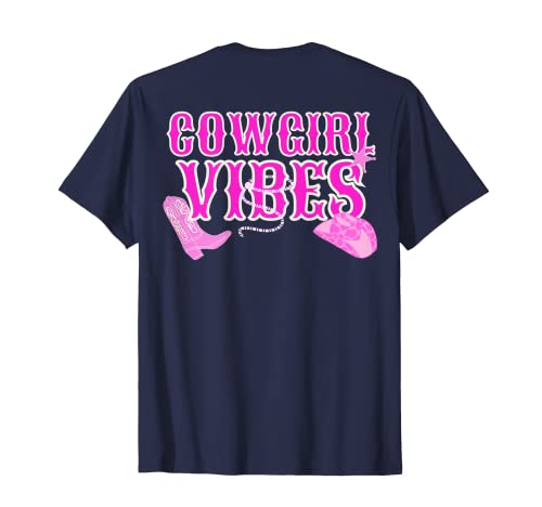 Rosa selvaggio West Western Rodeo Yeehaw Paese Cowgirl Vibes Maglietta