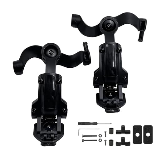 Tactical Fast Helmet Rail Mount Adapter Tactical Headset Accessories Hunting Airsoft Shooting Headphone Bracket(Black)