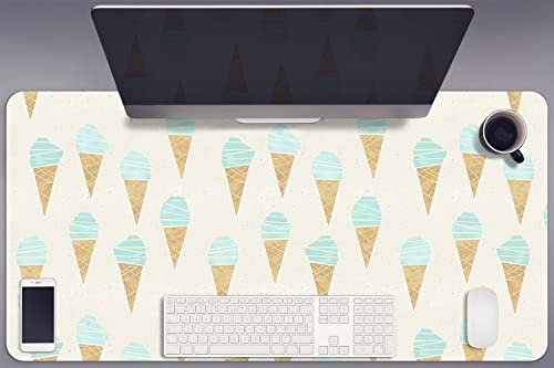 Sous-main de bureau gaming vinyle anti-rayures 90x45cm motif glace