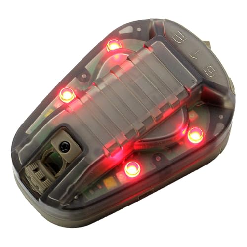 DLXARSOT Tactical Helmet Light Signal Light Military IFF Helmet Light Flashlight Survival Signal Light for Outdoor Sports with LED + IR/Strobe